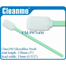 big microfiber swab flat head industrial machine cleaning plastic handle cleanroom swab